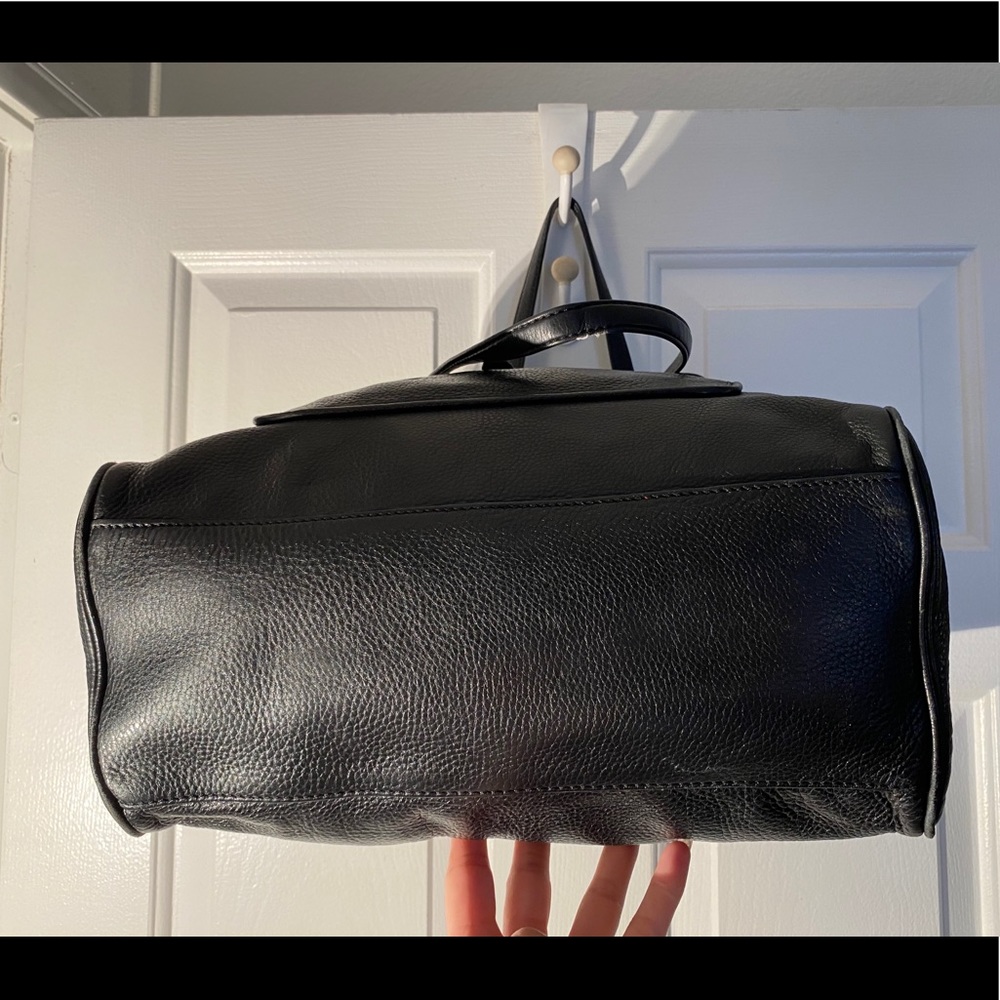 Tory Burch Black Pebbled Leather Tote - Picture 4 of 14